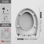 Ibergrif toilet seat with soft close and easy installation