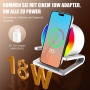 JANOLTY 15W wireless charger with Bluetooth speaker and light