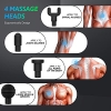 Cotsoco Massagepistole, Tiefengewebe-Percussion-Rückenmuskelmassagegerät für Sportler, 6 Geschwindigkeiten, superleise, handgeführte elektrische Massagepistole zur Körperentspannung mit 4 Massageköpfen (Silber)