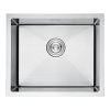 Ibergrif M85043 Küchenspüle, 50 x 43 cm, Unterbau- oder Überbauspüle mit Ablauffilter, Edelstahl