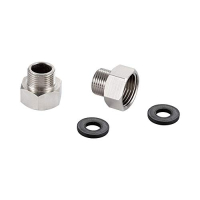 Messing-Adapter für Wasserhahn und Anschlussschlauch von Ibergrif im 2er-Set