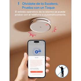Meross Matter WiFi Rauchmelder, Doppelsensor, App-Benachrichtigung, 3 Stück mit MSH450 Hub