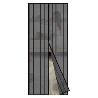 Sekey Magnet-Fliegengitter für Türen 85 × 200 cm, schwarz