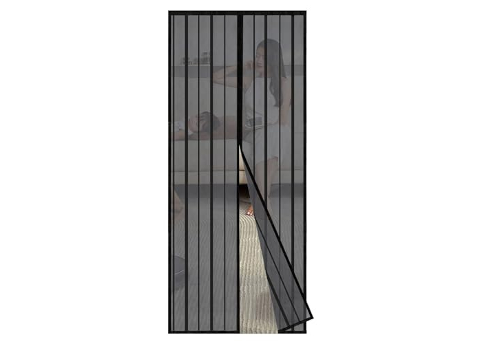 Mosquitera magnética Sekey para puertas de 85 × 200 cm, negra. Mosquitera magnética Sekey para puertas de 85 × 200 cm, negra.
