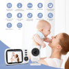 Babystar Monitor de Bebé con Cámara, Monitor de Bebé con Video de 3.2 Pulgadas Inalámbrico, Visión Nocturna, Monitoreo de Temperatura, Modo VOX de Audio Bidireccional, 2100 mAh Recargable, Monitor de Bebé de 2.4 GHz, Ideal para Padres