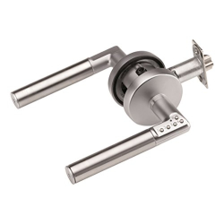tesa ASSA ABLOY Electronic Door Handle CODE HANDLE with Keypad, Right, Chrome
