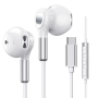 USB-C headphones for Samsung Galaxy S23/S24/S22 Ultra/S21 FE/S20 and iPhone 15 Pro Max - with in-ear microphone and Type-C cable