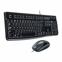 Проводная клавиатура и мышь Logitech MK120, USB, итальянская раскладка QWERTY