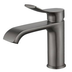Однорычажный смеситель для раковины BELZ с изогнутым изливом, Gunmetal