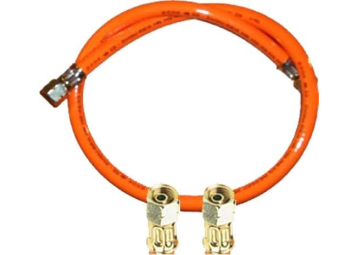 Propane hose 2 X 1/4" left (300 cm) - standard (PVC) (for external thread approx. 12-13 mm) Propane hose 2 X 1/4" left (300 cm) - standard (PVC) (for external thread approx. 12-13 mm)