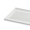 Metall Lüftungsgitter 300 × 100 mm mit Insektenschutz, Weiß