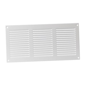 300x150mm ventilation grille - white exhaust air grille with insect protection exhaust air - EUROPLAST