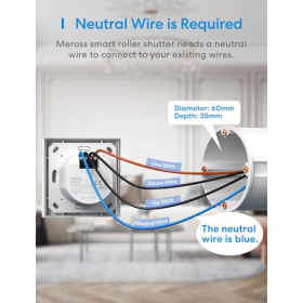 WiFi-выключатель для штор Meross Matter, умное управление, набор из 4 шт