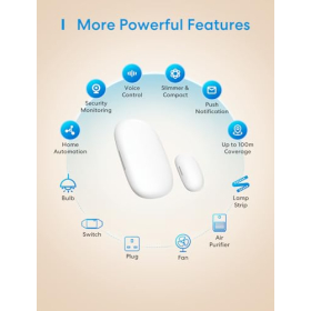 Розумний дверний датчик Meross для домашньої безпеки - сумісний з Apple HomeKit і Alexa