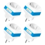 Set of 4 Meross WLAN Smart Plugs compatible with Apple HomeKit WiFi Plug with voice and remote control, 10 amps, no hub