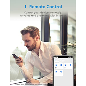Умная розетка Wi-Fi 16 А, 3840 Вт, совместимая с Apple HomeKit, Alexa и Google Assistant, приложение Meross, 4 шт. в упаковке