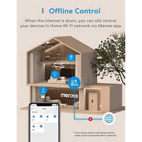Умная розетка Wi-Fi 16 А, 3840 Вт, совместимая с Apple HomeKit, Alexa и Google Assistant, приложение Meross, 4 шт. в упаковке