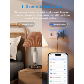 Enchufe WiFi Meross: inteligente, 16 A, con control por voz y app, temporizador