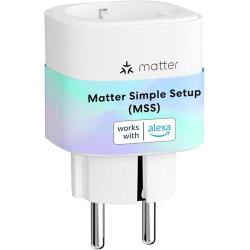 Enchufe inteligente Wi-Fi Meross Matter con medición del consumo energético