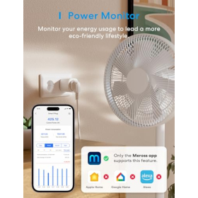 Enchufe inteligente Wi-Fi Meross Matter con medición del consumo energético