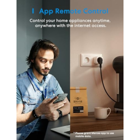 Enchufe inteligente Wi-Fi Meross Matter con medición del consumo energético