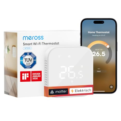 Termostato Meross con Matter, control por voz, programación y 16 A