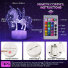 3D Unicorn Night Light for Kids with Remote Control