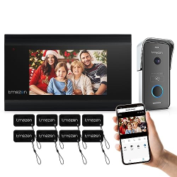 Videoportero TMEZON WiFi 1080P con pantalla táctil IP de 7 pulgadas y función de desbloqueo de APP