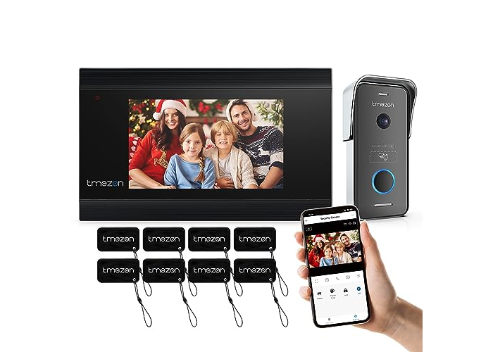 TMEZON WiFi 1080P Video Intercom with 7-inch IP Touch Screen and APP Unlock Function TMEZON WiFi 1080P Video Intercom with 7-inch IP Touch Screen and APP Unlock Function