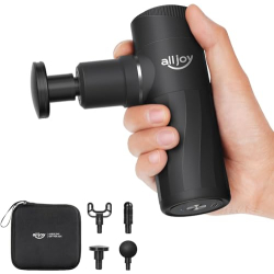 ALLJOY Mini Pistola de Masaje 3200RPM Masajeador Portátil con 4 Niveles de Frecuencia para Relajación de Cuello, Espalda, Brazos y Musculares