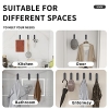 Vista hooks, stainless steel SUS304, self-adhesive, matte black, waterproof, ideal for kitchen and towels