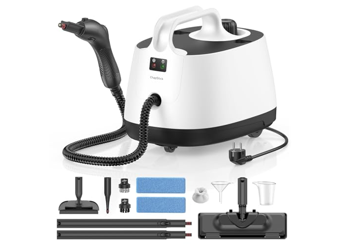 Limpiador a vapor multifuncional con 14 accesorios para el hogar y el coche. Limpiador a vapor multifuncional con 14 accesorios para el hogar y el coche.