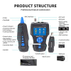 Probador de cables de red multifuncional NOYAFA con TDR, PING y PoE para RJ11/RJ45/BNC