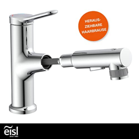 EISL NI075VARCR Grifo de lavabo variable con ducha extraíble, cromado