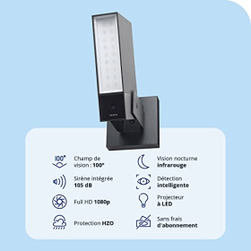 Netatmo Sicherheitskamera mit Sirene – Schwarz – NOC-S-FR 