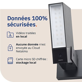 Netatmo Sicherheitskamera mit Sirene – Schwarz – NOC-S-FR 