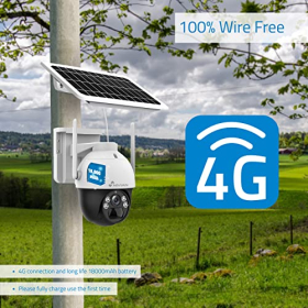 Камера Nivian 360º 4G, сонячна панель, 18000 мАг, нічне бачення, виявлення руху