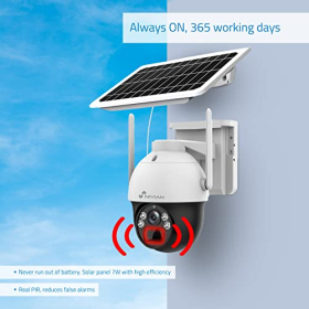 Камера Nivian 360º 4G, сонячна панель, 18000 мАг, нічне бачення, виявлення руху