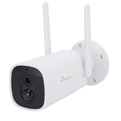 NIVIAN WiFi Outdoor Camera with Solar Panel and 10400mAh Battery – Full HD