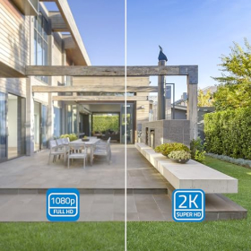 NIVIAN 2K PTZ WiFi камера з обертанням на 360°, нічним баченням та двостороннім аудіозв'язком