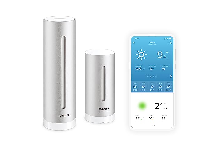 Estación meteorológica Netatmo WiFi para interior y exterior, compatible con Alexa y HomeKit Estación meteorológica Netatmo WiFi para interior y exterior, compatible con Alexa y HomeKit