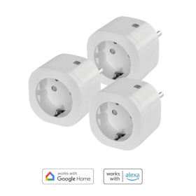 Enchufes inteligentes Wi-Fi OMAJIN de Netatmo, paquete de 3 unidades con monitorización del consumo energético.