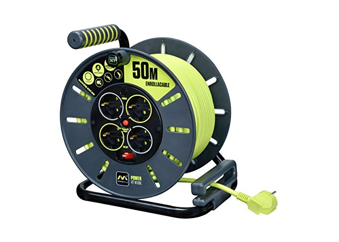 Masterplug Pro-XT Kabeltrommel mit 4 Steckdosen, Thermoschutz und 50 m Kabel Masterplug Pro-XT Kabeltrommel mit 4 Steckdosen, Thermoschutz und 50 m Kabel