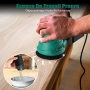 HYCHIKA Orbital Sander – 300 W, 6 Speeds, 13000 rpm, with Dust Extractor and 12 Sanding Discs 125 mm