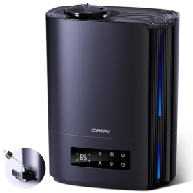 Humidificador ultrasónico CONOPU OZJ21S07, 3L de capacidad, con función de aromaterapia, modo noche y apagado automático.