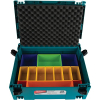 Makita MAKPAC Ordnungs-Set – 14-teilig mit farbigen Boxen & Deckelpolstern