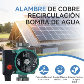 Bomba de circulación de calefacción BACOENG de acero inoxidable, 25-6, 130 mm, 220 V