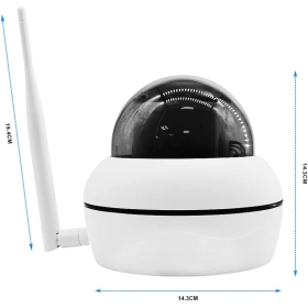 JideTech 5MP PTZ WiFi Außenkamera mit 4x Zoom, Nachtsicht, Bewegungserkennung & 2-Wege Audio