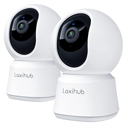LAXIHUB P2 360° 2PC камера, 1080p FHD поворотно-нахильна камера для спостереження за дитиною