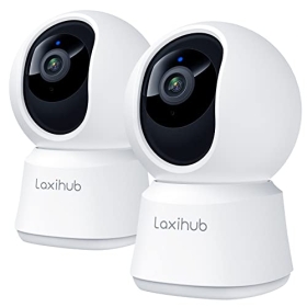 LAXIHUB P2 360° 2PC Kamera, 1080p FHD Schwenk- und Neigekamera für Baby Haustier Monitor